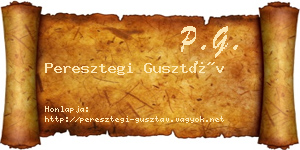 Peresztegi Gusztáv névjegykártya