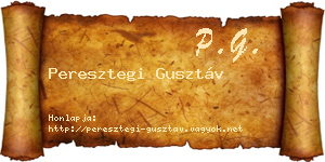 Peresztegi Gusztáv névjegykártya